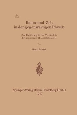 bokomslag Raum und Zeit in der gegenwrtigen Physik