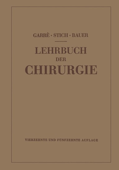 bokomslag Lehrbuch der Chirurgie