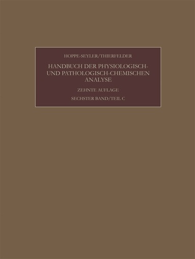 Felix Hoppe-Seyler, Konrad Lang, Günther Siebert, Hans Thierfelder - Enzyme, Häftad