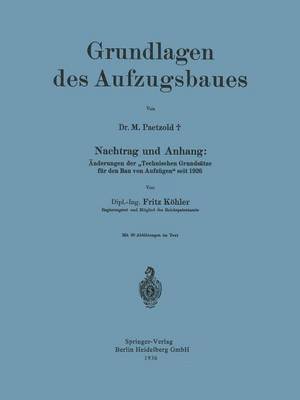 Grundlagen des Aufzugsbaues 1