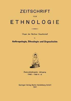 bokomslag Zeitschrift fr Ethnologie