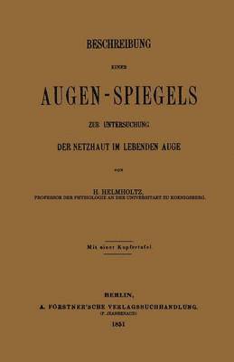 bokomslag Beschreibung Eines Augen-Spiegels