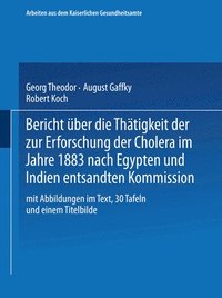 bokomslag Bericht ber die Thtigkeit der zur Erforschung der Cholera im Jahre 1883 nach Egypten und Indien entsandten Kommission