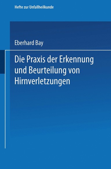 bokomslag Die Praxis der Erkennung und Beurteilung von Hirnverletzungen