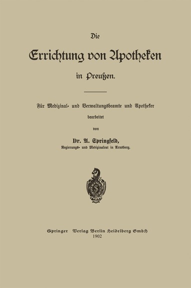 bokomslag Die Errichtung von Apotheken in Preußen