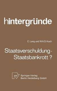 bokomslag Staatsverschuldung  Staatsbankrott?