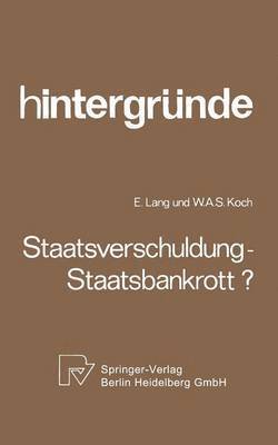 bokomslag Staatsverschuldung - Staatsbankrott?