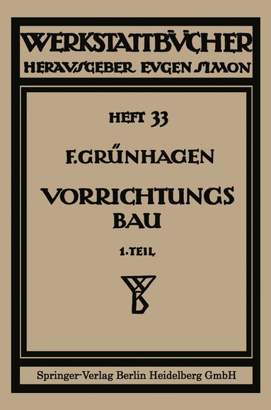 bokomslag Der Vorrichtungsbau