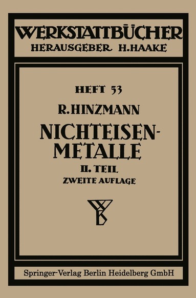 bokomslag Nichteisenmetalle