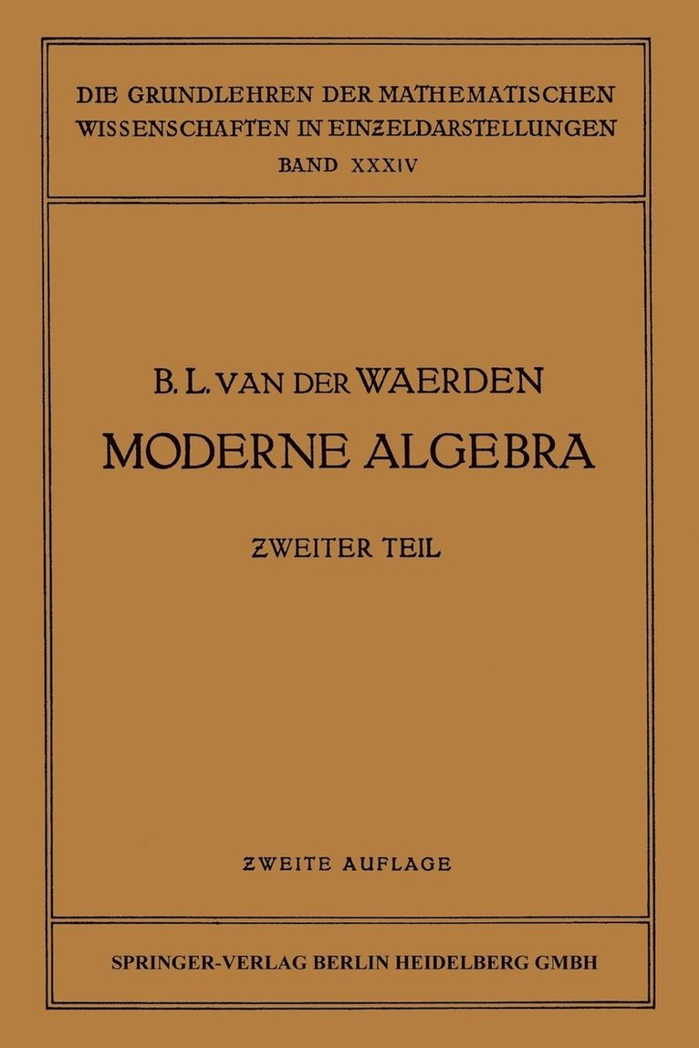Moderne Algebra