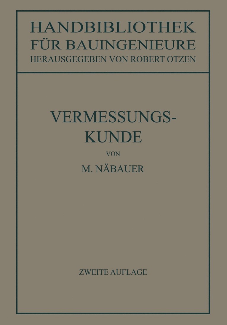 Martin Näbauer, Robert Otzen, Martin Nabauer - Vermessungskunde, Häftad