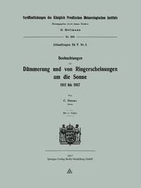 bokomslag Beobachtungen der Dmmerung und von Ringerscheinungen um die Sonne 1911 bis 1917