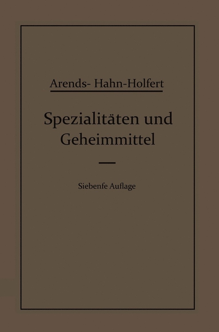 Spezialitten und Geheimmittel 1