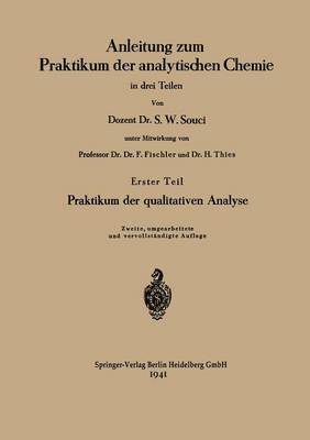 bokomslag Anleitung zum Praktikum der analytischen Chemie in drei Teilen