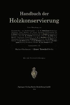 bokomslag Handbuch der Holzkonservierung