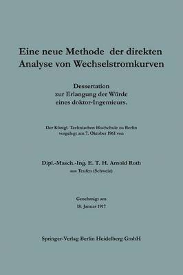 bokomslag Eine neue Methode der direkten Analyse von Wechselstromkurven