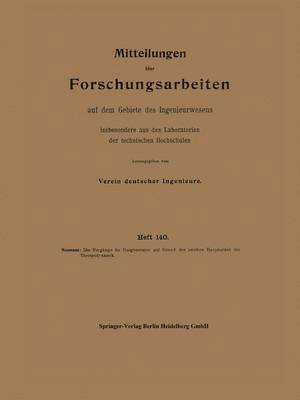 bokomslag Mitteilungen über Forschungsarbeiten auf dem Gebiete des Ingenieurwesens