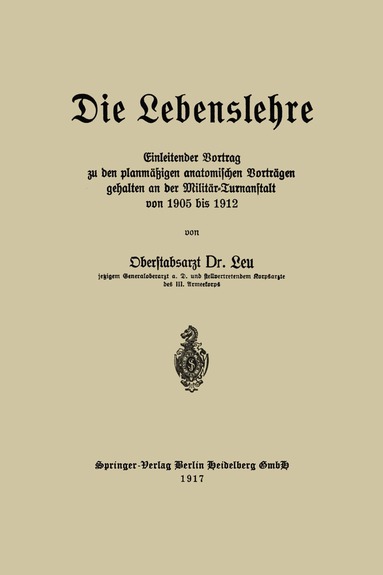 Reinhold Leu - Die Lebenslehre, Häftad