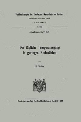 bokomslag Der tägliche Temperaturgang in geringen Bodentiefen