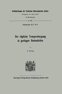 Der tgliche Temperaturgang in geringen Bodentiefen 1