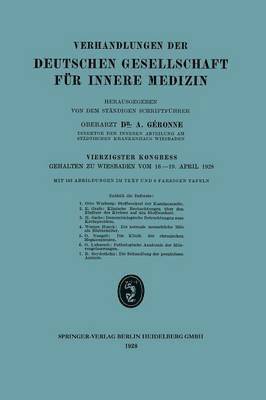 bokomslag Verhandlungen der Deutschen Gesellschaft für Innere Medizin
