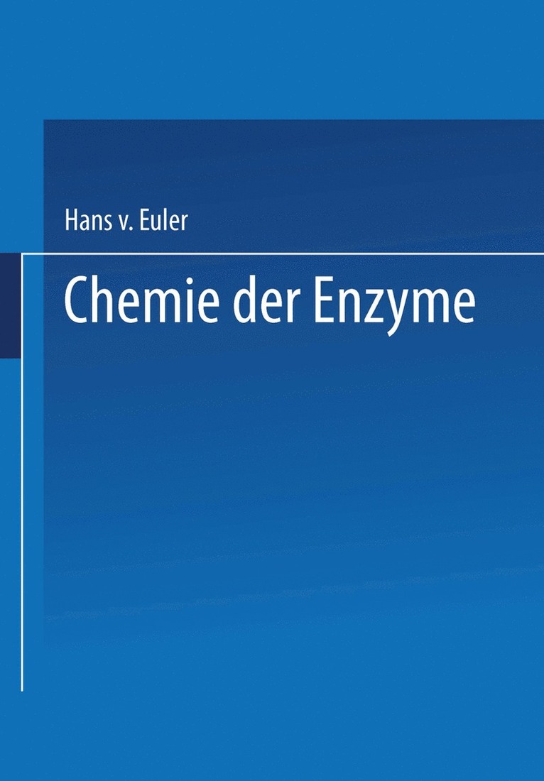 Hans V. Euler, Hans V. Euler Karl Myrbäck, H. Van Euler, K. Myrback - Chemie der Enzyme, Häftad