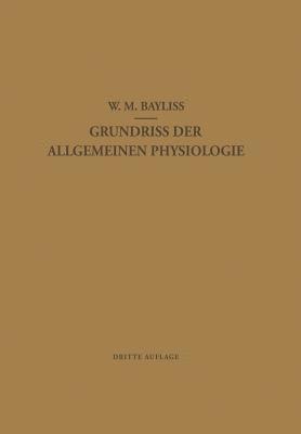bokomslag Grundriss der Allgemeinen Physiologie