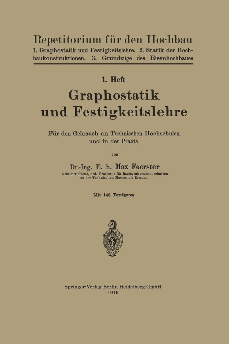 Max Förster, Max Forster - Graphostatik und Festigkeitslehre, Häftad