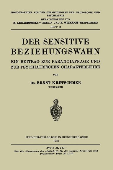 bokomslag Der Sensitive Beziehungswahn