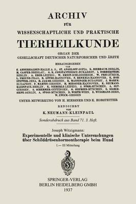 bokomslag Experimentelle und klinische Untersuchungen über Schilddrüsenhormontherapie beim Hund