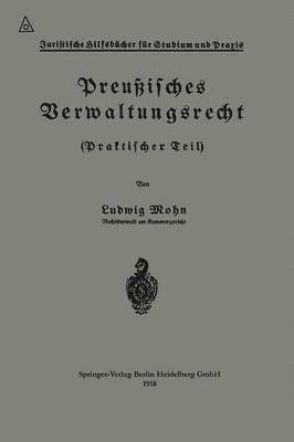bokomslag Preußisches Verwaltungsrecht