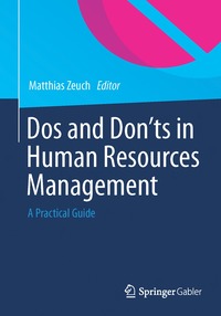 bokomslag Dos and Don'ts in Human Resources Management