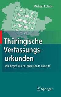 bokomslag Thringische Verfassungsurkunden