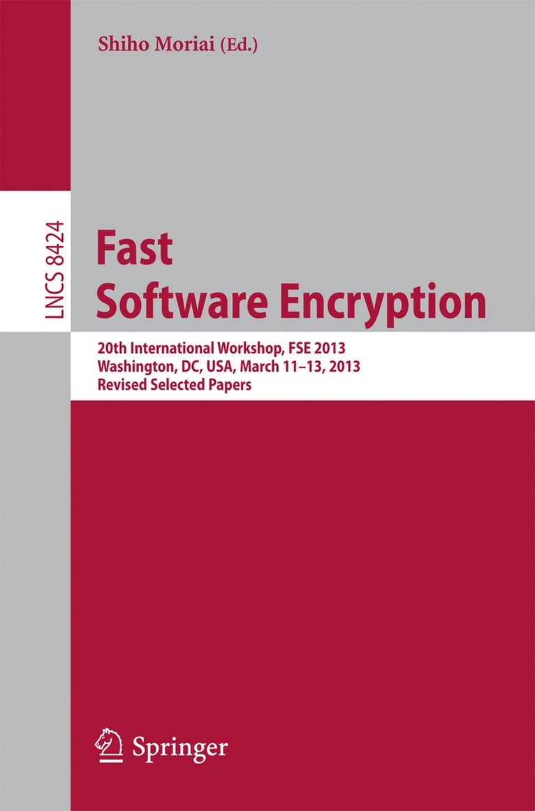 Shiho Moriai - Fast Software Encryption, Häftad
