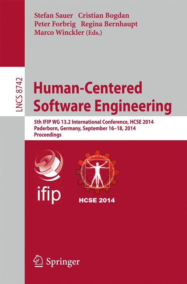 Stefan Sauer, Cristian Bogdan, Peter Forbrig, Regina Bernhaupt, Marco Winckler - Human-Centered Software Engineering, Häftad