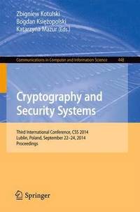 bokomslag Cryptography and Security Systems