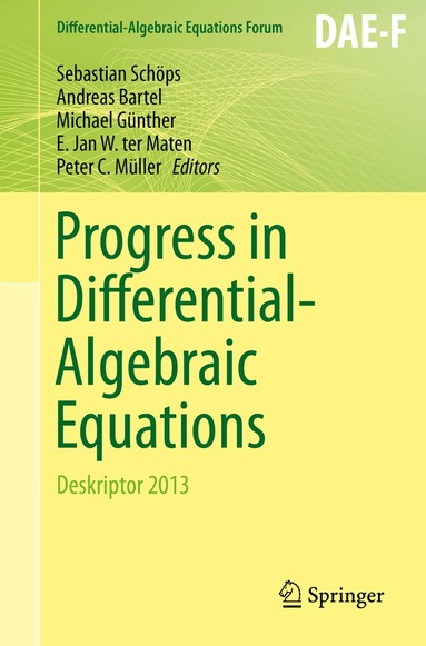 Sebastian Schöps, Andreas Bartel, Michael Günther, E. Jan W. ter Maten, Peter C Müller - Progress in Differential-Algebraic Equations, Häftad
