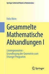 bokomslag Gesammelte Mathematische Abhandlungen I