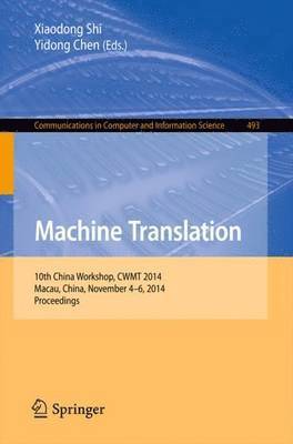 Xiaodong Shi, Yidong Chen - Machine Translation, Häftad