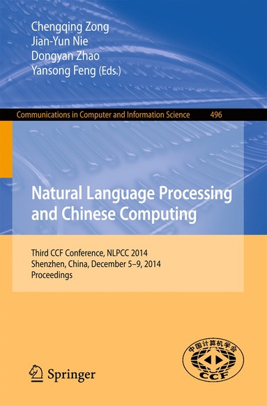 bokomslag Natural Language Processing and Chinese Computing