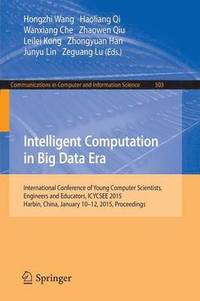 bokomslag Intelligent Computation in Big Data Era