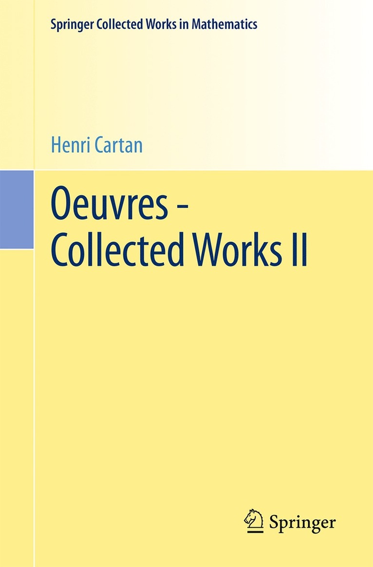 Henri Cartan, Reinhold Remmert, Jean-Pierre Serre - Oeuvres - Collected Works II, Häftad