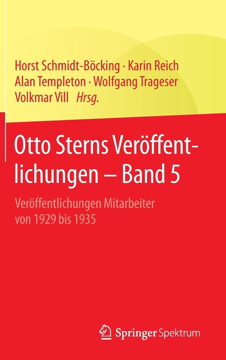 Otto Sterns Veroeffentlichungen - Band 5 1