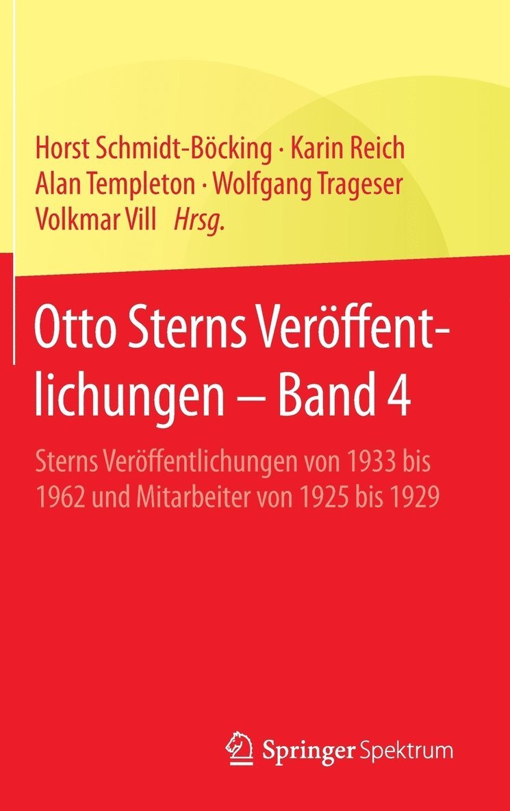 Otto Sterns Verffentlichungen  Band 4 1