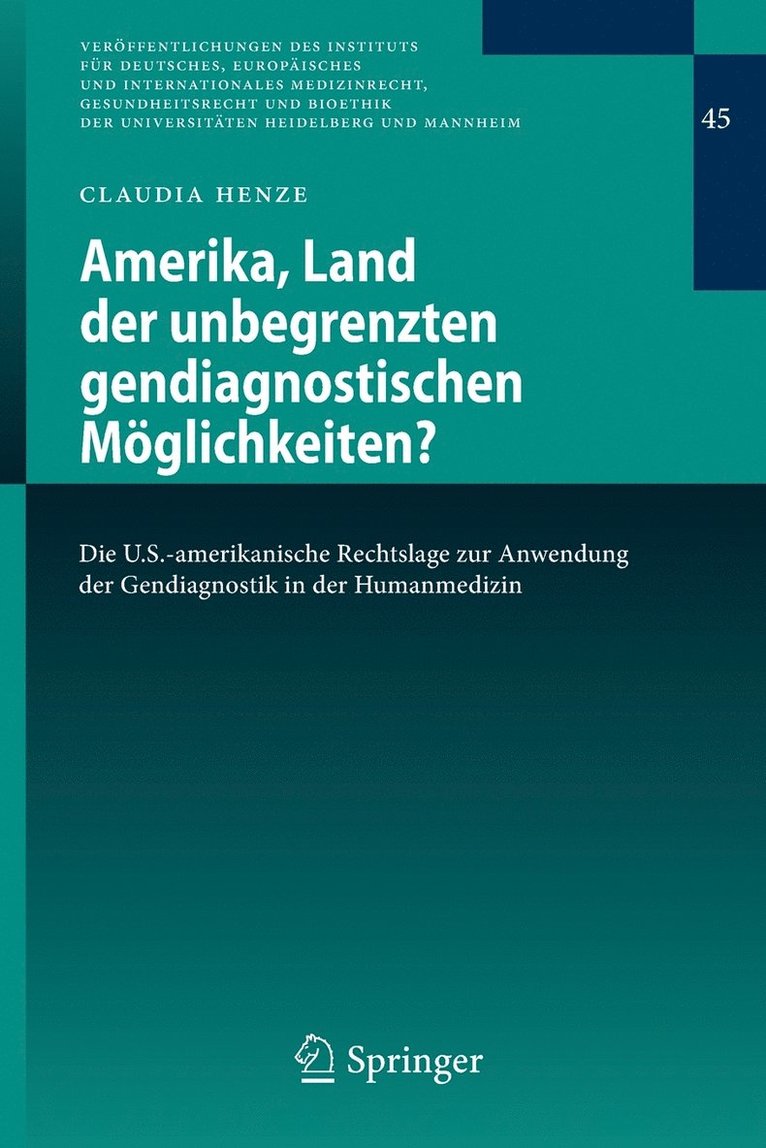 Amerika, Land der unbegrenzten gendiagnostischen Mglichkeiten? 1