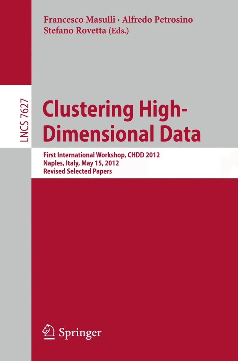 Francesco Masulli, Alfredo Petrosino, Stefano Rovetta - Clustering High--Dimensional Data, Häftad