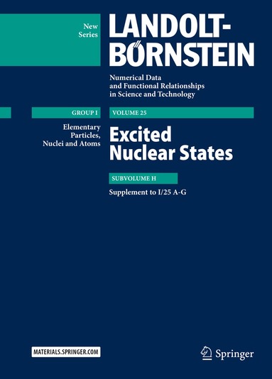 Sergey I. Sukhoruchkin, Zoya N Soroko, H. Schopper - Excited Nuclear States, Inbunden