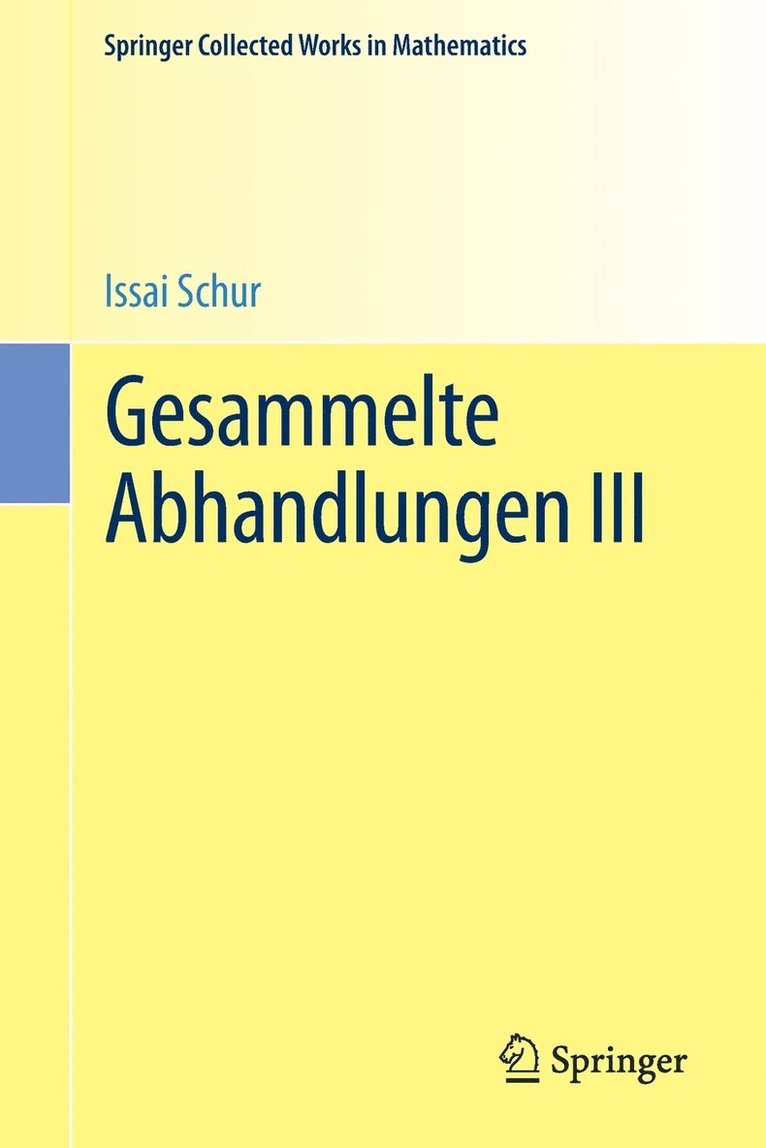 Gesammelte Abhandlungen III 1