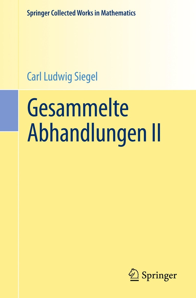 Carl Ludwig Siegel, Komaravolu Chandrasekharan, Hans Maaß - Gesammelte Abhandlungen II, Häftad