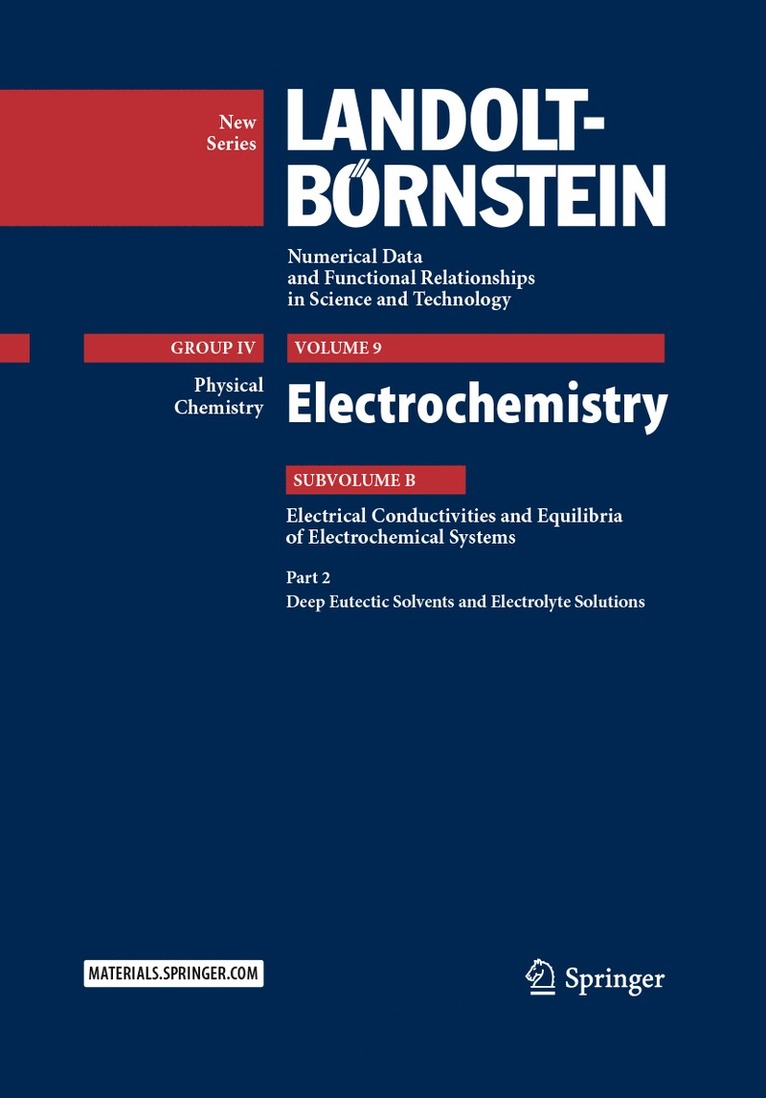Rudolf Holze, M. D. Lechner - Electrochemistry, Inbunden
